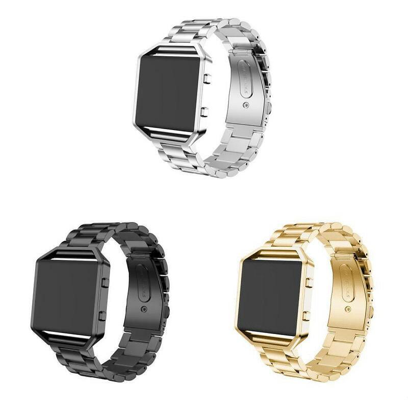Элегантный ремешок из нержавеющей стали для Fitbit Blaze с прочным сетчатым дизайном и застежкой-защелкой