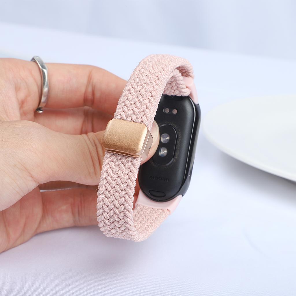 Магнитный плетеный ремешок для Xiaomi Mi Band 10 Аксессуары дышащий нейлоновый браслет ремешок pulseira correas для Xiaomi Mi band 9 8