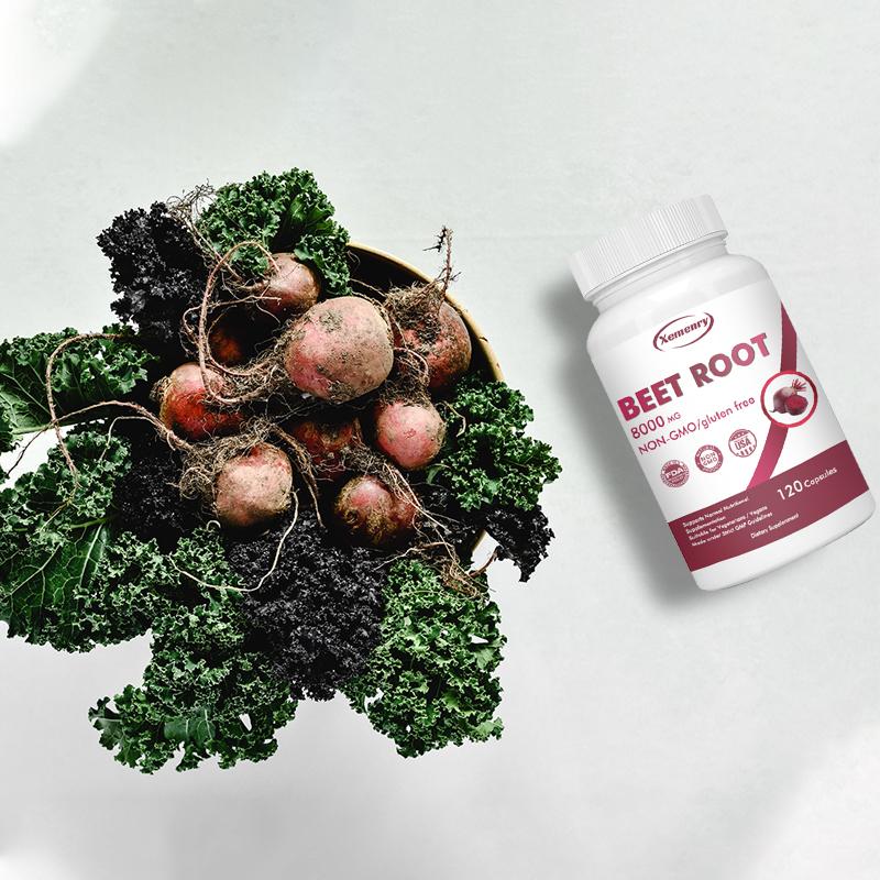 Beetroot capsules, containing beetroot powder extract, a potent formula suitable for both men and women.