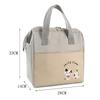Cute Insulated Lunch Bag With Carry Handle Animal And Letter Prints For School