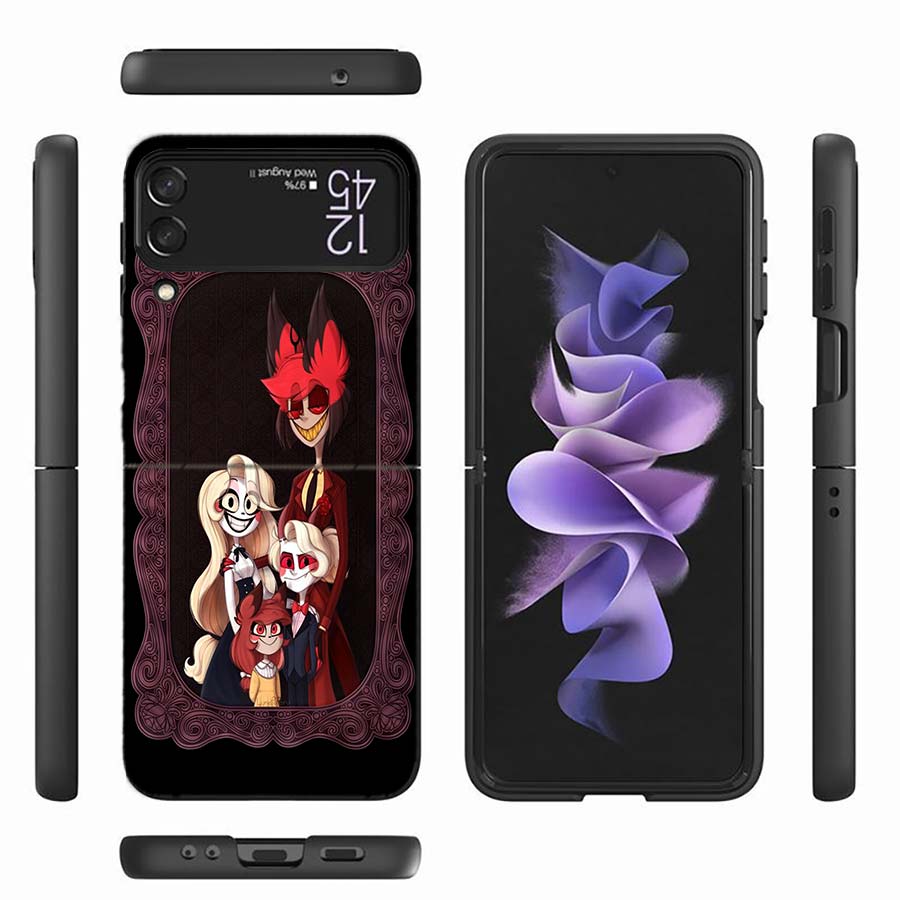 Чехол для телефона Hazbin Hotels для Samsung Z Flip 6 7 5G Z Flip 5 Galaxy Z Flip 3 4 5G ZFlip Ударопрочный Жесткий Чехол TPU PC Coque Capa S