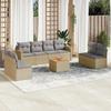 VidaXL Garden Lounge Set with Cushions 9 Pcs, Patio Sofas, Patio Furniture Set, Outdoor Furniture, Beige 3258300