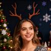 Christmas Antler Headband Festive Reindeer Horn Decor Hair Accessory Xmas Hairpin Festival Celebration Hair Hoop