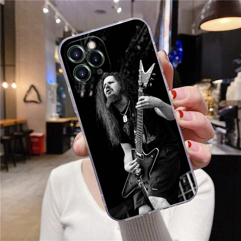 Прозрачный чехол для Apple iPhone 12 11 13 Pro Max mini XS X XR 7 8 Plus SE, чехлы Pantera Dimebag Darrell Guiar Rock Band