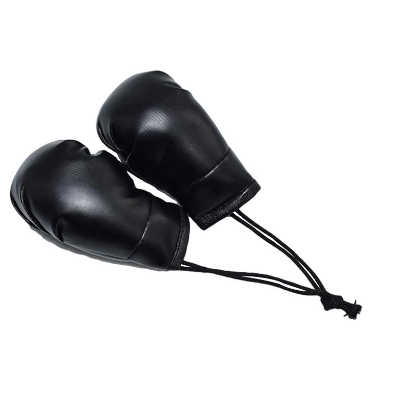 Boxing Gloves Car Hanging Mirror Decoration Car Interior DIY Ornaments Leather Pendant