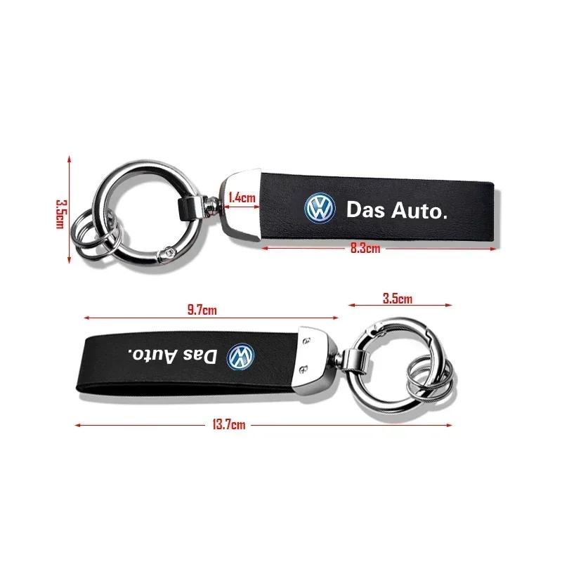 New For VW Volkswagen Golf Polo Passat Touran Jetta Fashion Suede Car Keychain Ring Vintage Leather Zinc Alloy Key Chain Ac