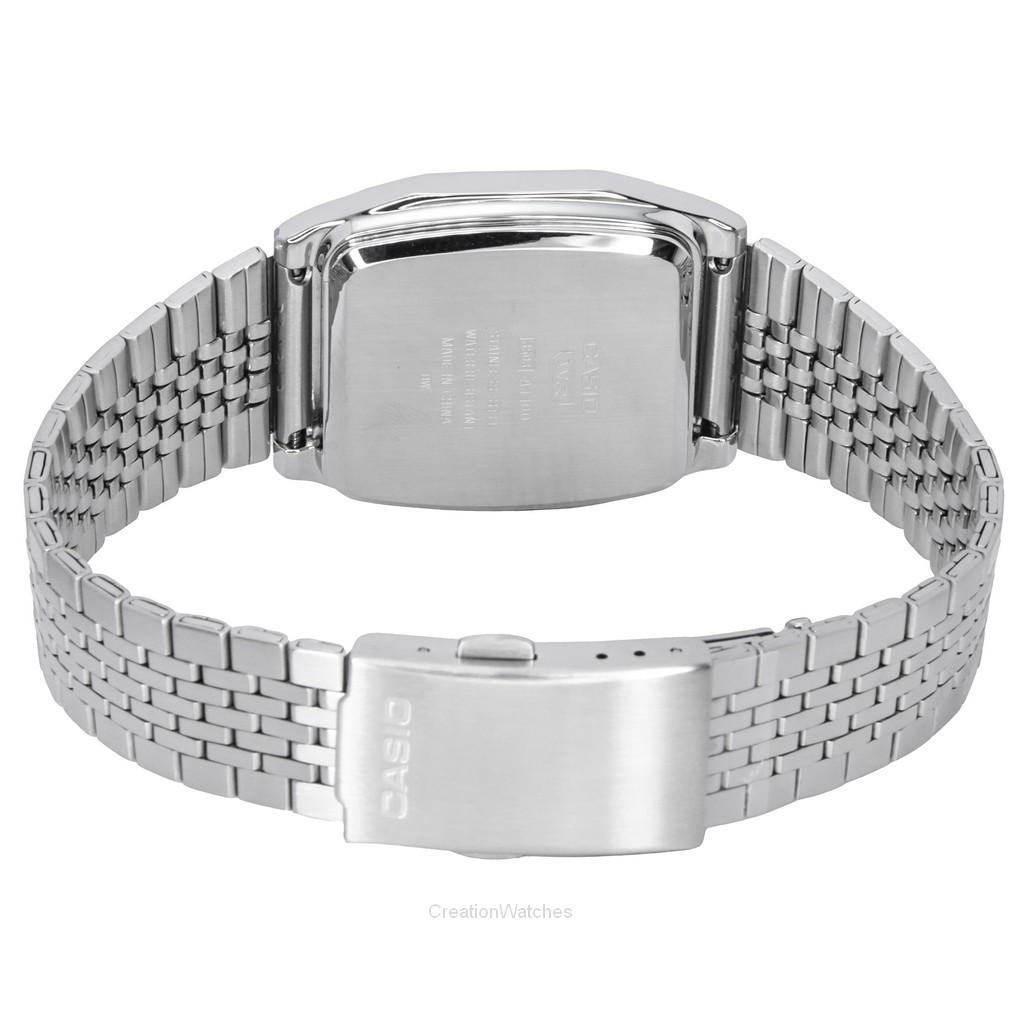 Casio Винтажные цифровые кварцевые часы унисекс из нержавеющей стали A1100D-1