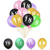 10PCS 12inch Latex Printed 18 Years Old Decoration Party Supplies 18th Happy Birthday Balloons