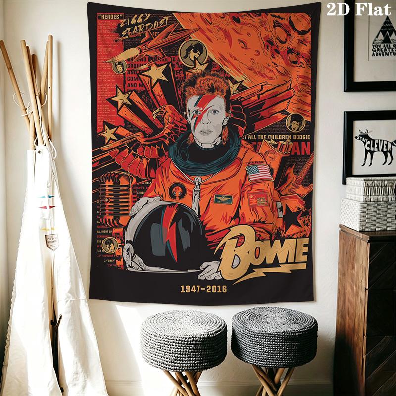 David Bowie Wall Tapestry Artistic Homage Tapestry Wallmounted Background Cloth Wall Covering Decoration Atmospheric Background Cloth Home Decor