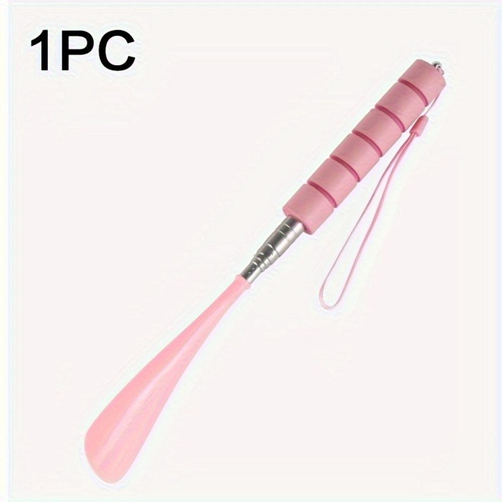 1PC Long Handle Adjustable Shoehorn, Shoe Horn With Stainless Steel Telescopic Pole For The Seniors