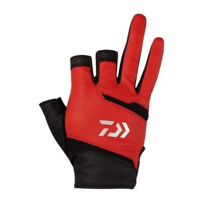 Перчатки кожаные Fit 3 Cut красные L [Daiwa] DG-1424