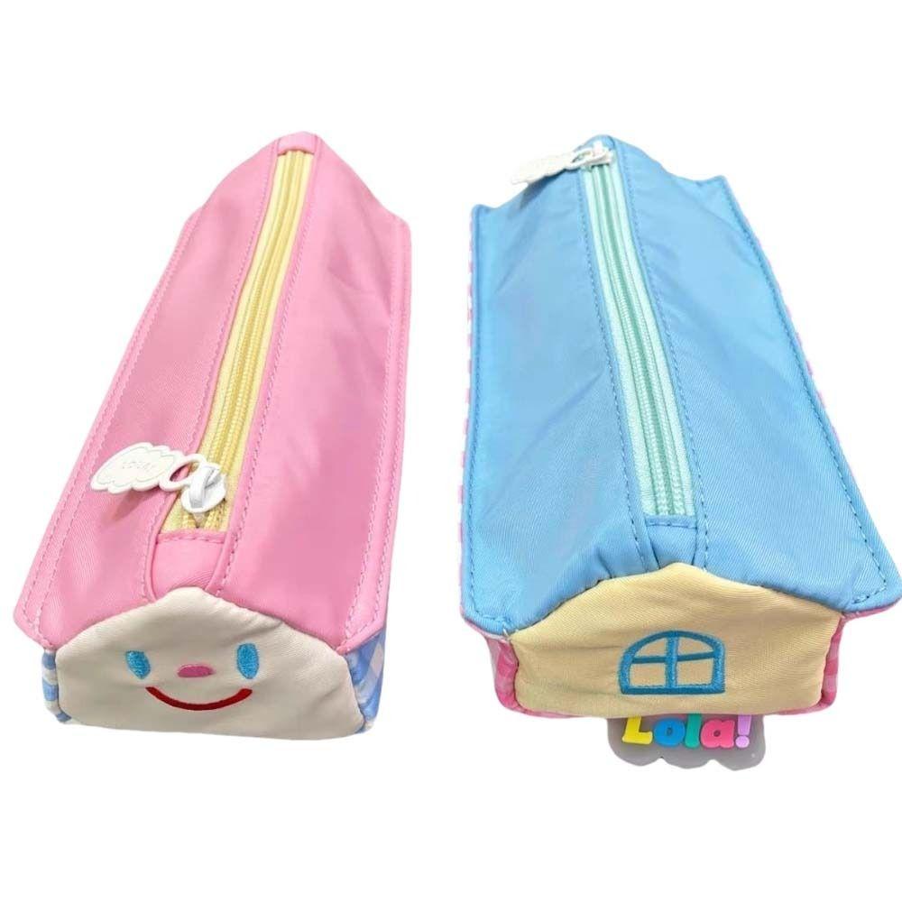 Aesthetic Korean Style Pencil Case Large Capacity Pencil Pouch Lovely House Stationery Bag Office