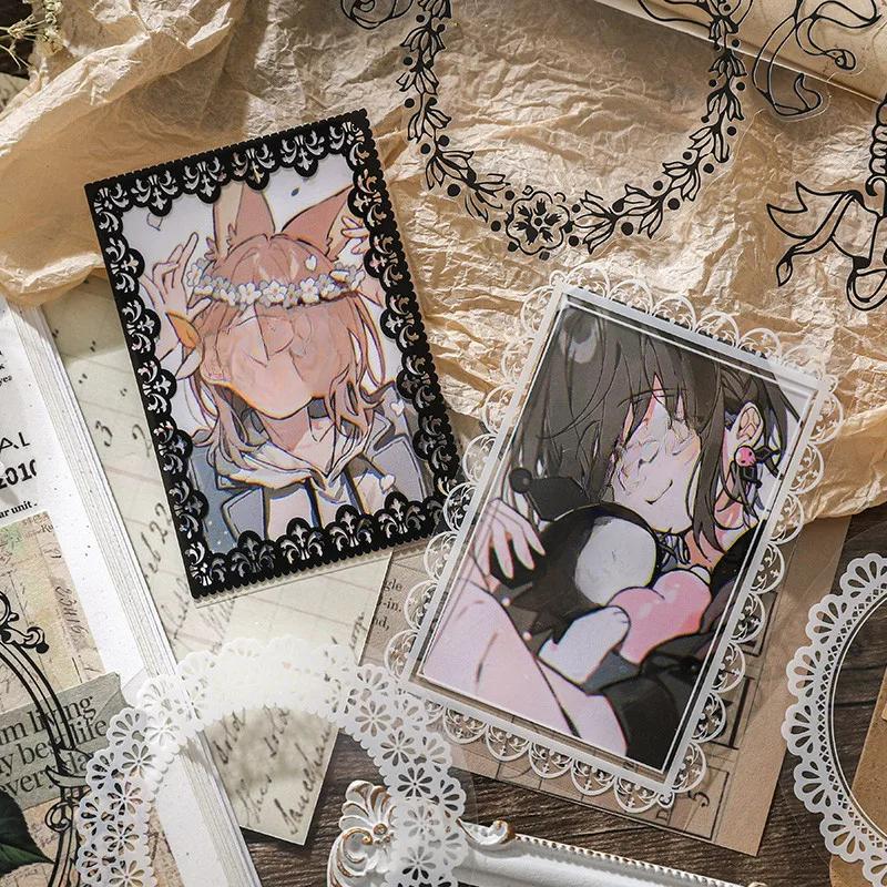 10 шт./упак. Kawaii кружевные наклейки винтажные кружевные сердечки рамки милые декоративные наклейки своими руками для художественного творчества скрапбукинг