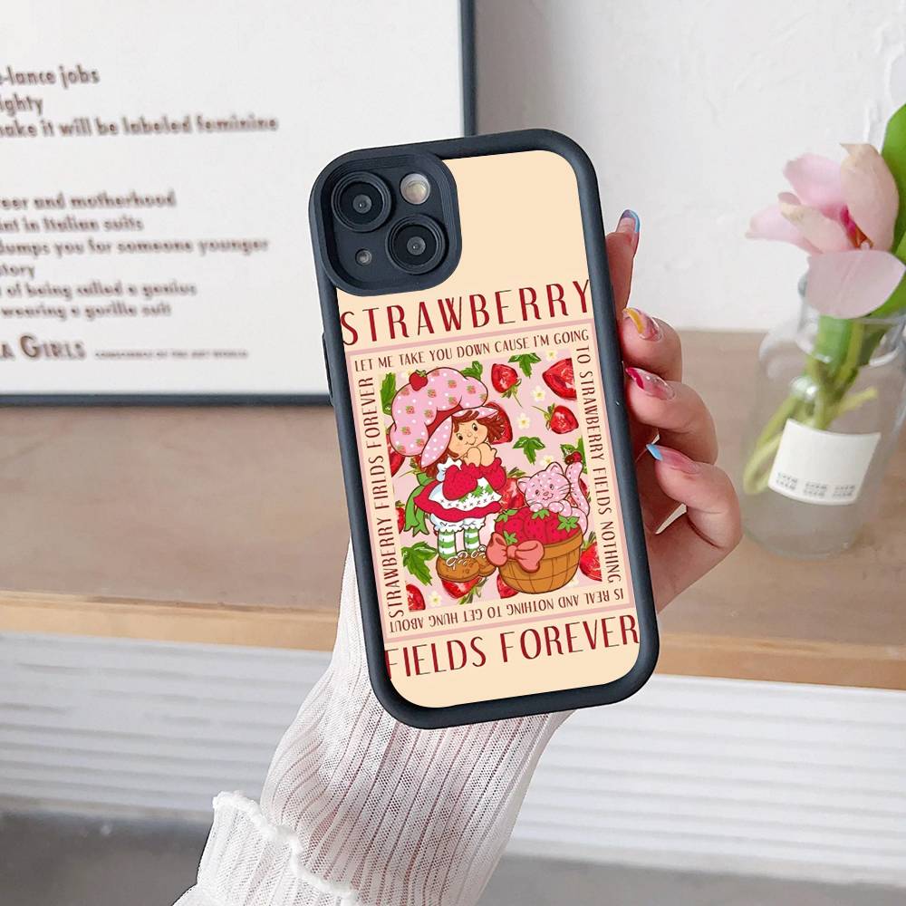 Чехол для телефона 'Девочка с клубничным тортом' S-Strawberry-shortcake для iPhone 11 12 13 14 15 16 17 Pro Max Plus Ударопрочный защитный чехол