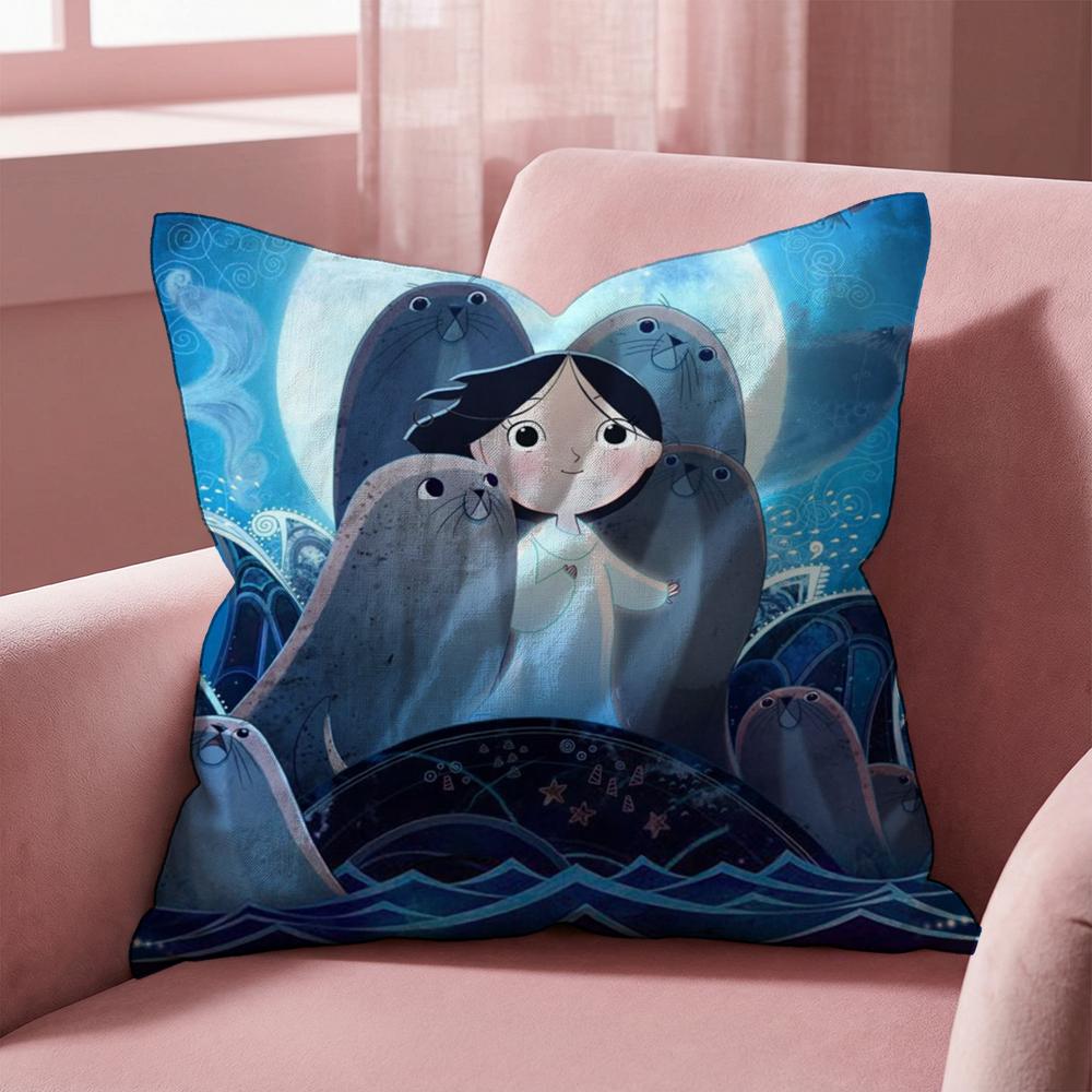 Ireland S-Song of the Sea Cushion Cover Multi-Scene Pillow Cover for Home & Car - Reversible, Soft & Durable for Daily Use