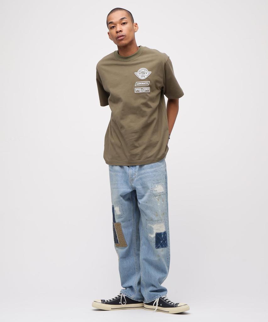AVIREX RESTORE COLLECTION DENIM PANTS "REPAIR CUSTOM" denim pants repair custom men's M 369 wash used 783-5211004