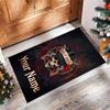 Guns N’ Roses Crystal Velvet Rug, Custom Name Text Personalized Non‑Slip Floor Mat for Home Decor Gift