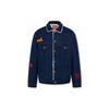 Levis SS23 Двусторонняя однобортная джинсовая куртка с воротником унисекс синяя A5045-0000
