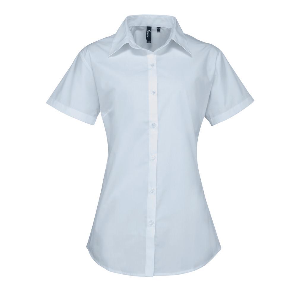 Premier Womens/Ladies Supreme Heavy Poplin Short Sleeve Work Shirt