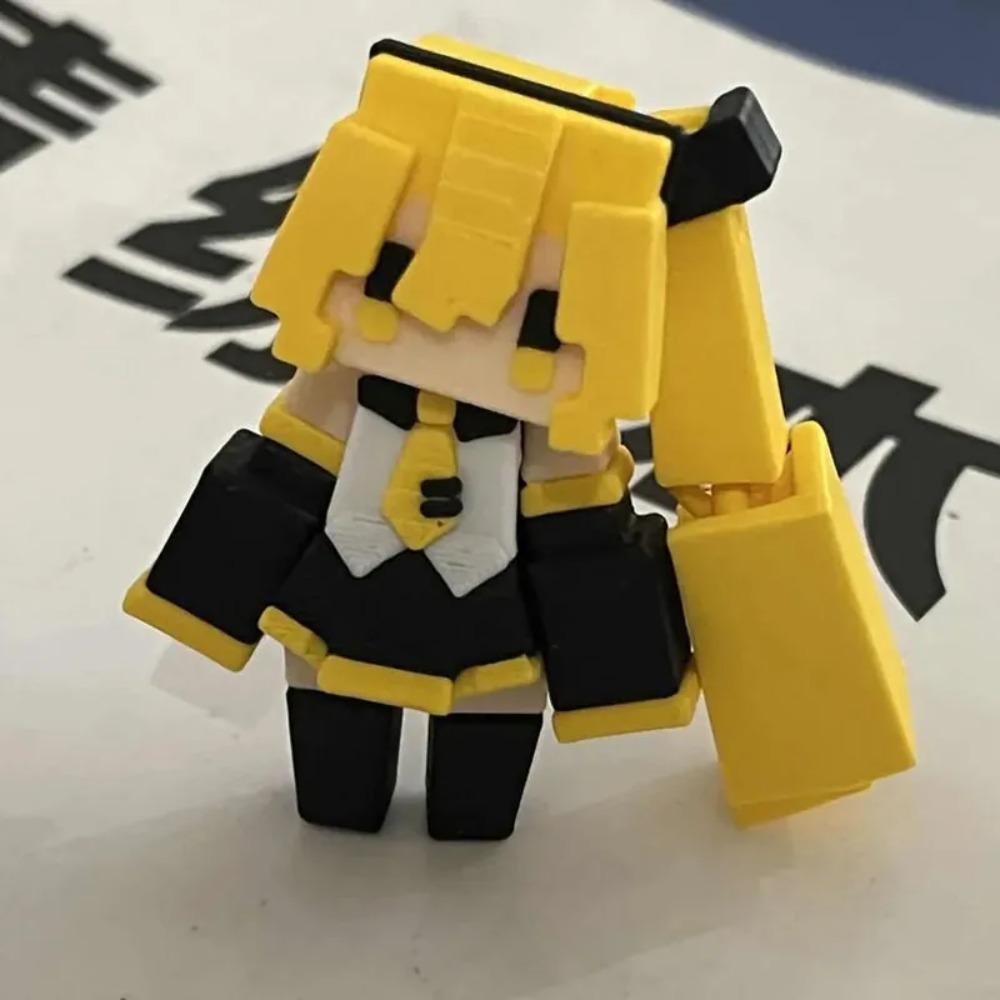 Anime Hatsune Miku Block Pendant Bag Charm Keychain for Backpack Decor Fans Gift