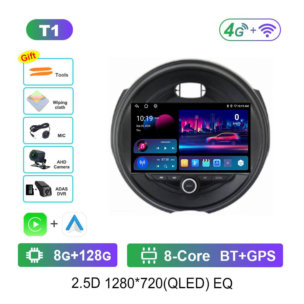 Для BMW MINI Cooper F54 F55 F56 F60 2015 - 2019 Автомобильная система Android 14 DSP Стерео 4G Навигация GPS WiFi IPS Сенсорный экран BT