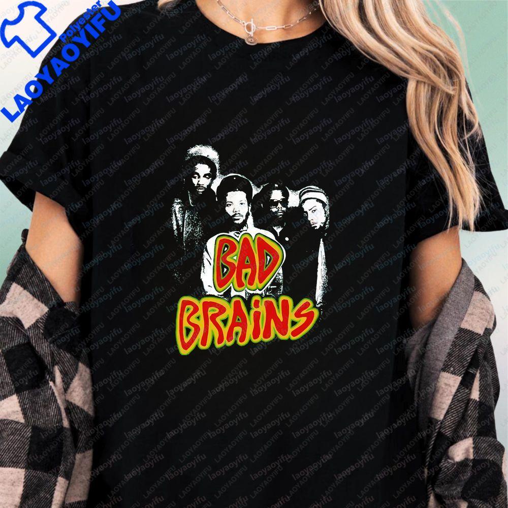Retro Bad Brains Classic Unique Sport Shirt Trendy Short-Sleeved Unisex's and WoUnisex's General Pattern Round Collar T-Shirt