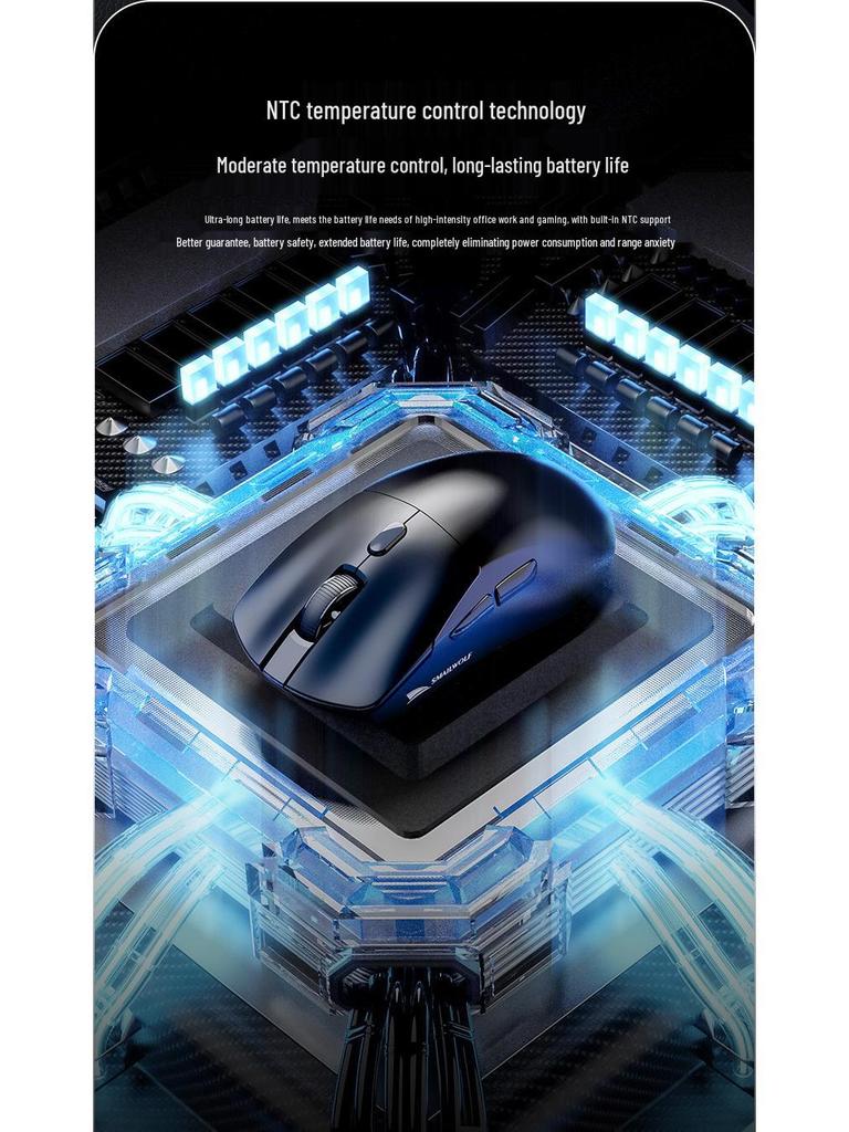Беспроводная игровая мышь SmaiLang M3 с перезаряжаемой батареей, мультирежимная, для компьютеров и ноутбуков