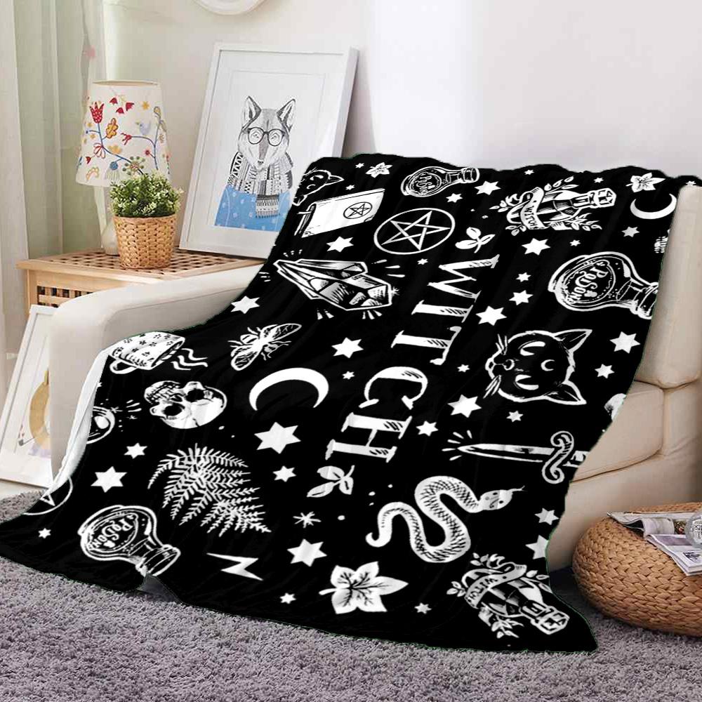 Witchcraft Flannel Blanket Throw Blanket Soft Warm Sofa Bed Camping Car home Decor Unique Christmas Gift C930551