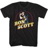 Bon Scott AC/DC Gold Name Black Adult T-Shirt