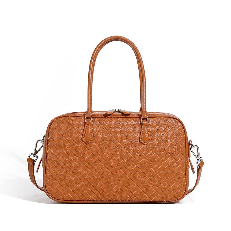 Осень новая женская сумка ручной работы из первого слоя коровьей кожи плетеная сумка из натуральной кожи на плечо портативная наклонная сумка для通勤