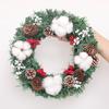 30CM Christmas Wreath for Shopping Malls, Hotels, and Supermarkets - Door Hanging Vine Circle Decoration