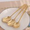 Латунная бытовая ложка креативная личность легкая роскошь взрослая толстая столовая ложка