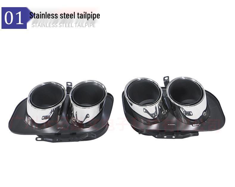 19-24 Porsche 911 Quad-Outlet Stainless Steel Exhaust Tip Modification
