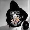 Аниме One Piece Gear 5 Nika Luffy Худи Унисекс Харадзюку Хип-Хоп Панк Оверсайз Худи Свободное Уютное и Универсальное
