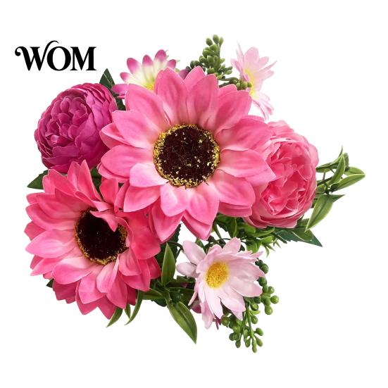 Romantic Aesthetic Flowers for Bedroom Sunflower Artificial Flowers, Realistic Fake Bouquet Wedding Home, Rustic Reusable Silk Floral Stems