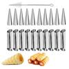 23Pcs/Set Kitchen Stainless Steel Baking Cones Cream Horn Mold Pastry Roll Cake Mold Cookie Dessert Baking Tool Baking Accessory