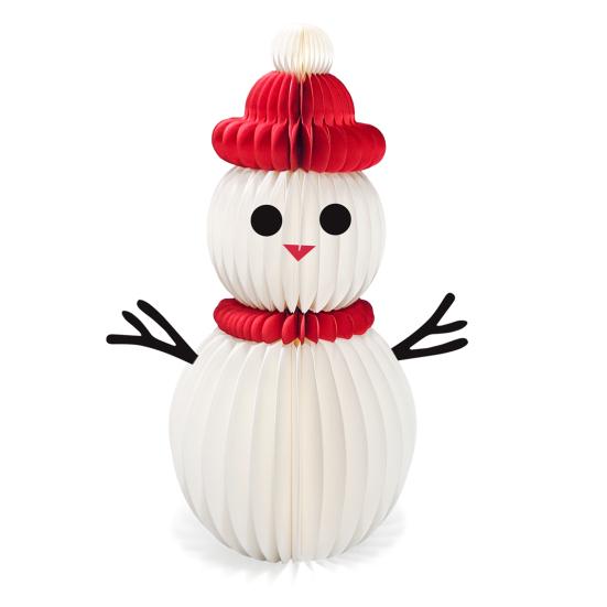 Бумажные сотовые украшения-снеговики 3D сотовая рождественская настольная центральная композиция-снеговик для зимнего украшения стола домашнего декора