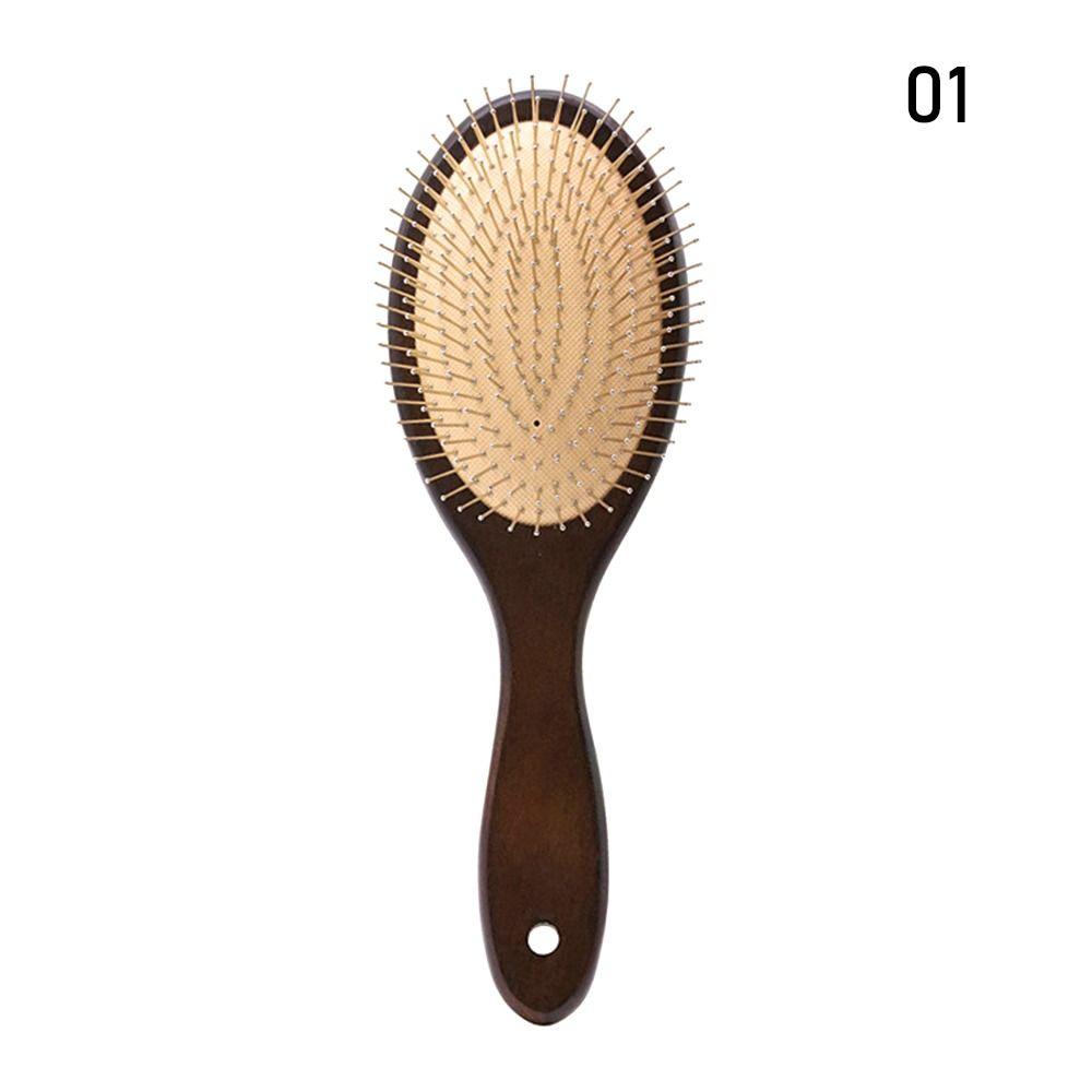 Деревянная щетка для волос Массажная головка Щетка для волос Подушка безопасности для кожи головы Щетка для волос Новая стальная щетка для волос