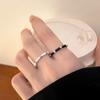 Серебряное кольцо 925 пробы Черно-белый Бамбук Женское Кольцо Свадебные Регулируемые Кольца Для Женщин Роскошные Аксессуары Деньги 925