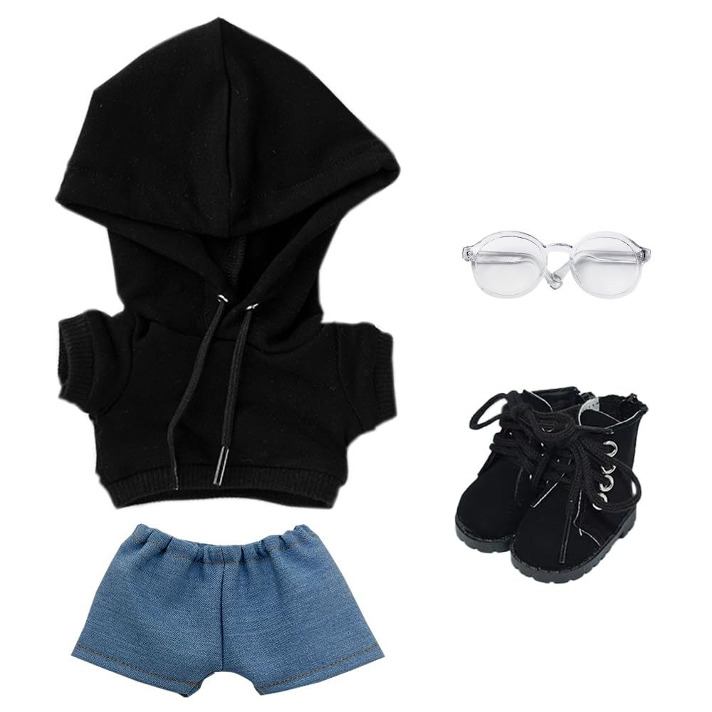 Niannyyhouse 10см 15см 20см Плюшевая игрушка Одежда Свободный крой Обувь Хлопковая кукла Аксессуары - Худи, Джинсы, Очки, - Наряд - (a1, 20см)