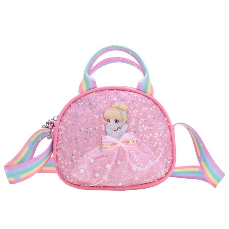 Adorable Japanese Style Gender Neutral Kids Shoulder Bag With Cute Bow And Sequins
