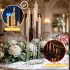Festive Atmosphere Candle Holders 4/8Pcs Acrylic Candelabra Set with 5-Arm, Clear Wedding Party Centerpiece for 0.87" Decorative Flicker LED Candles,