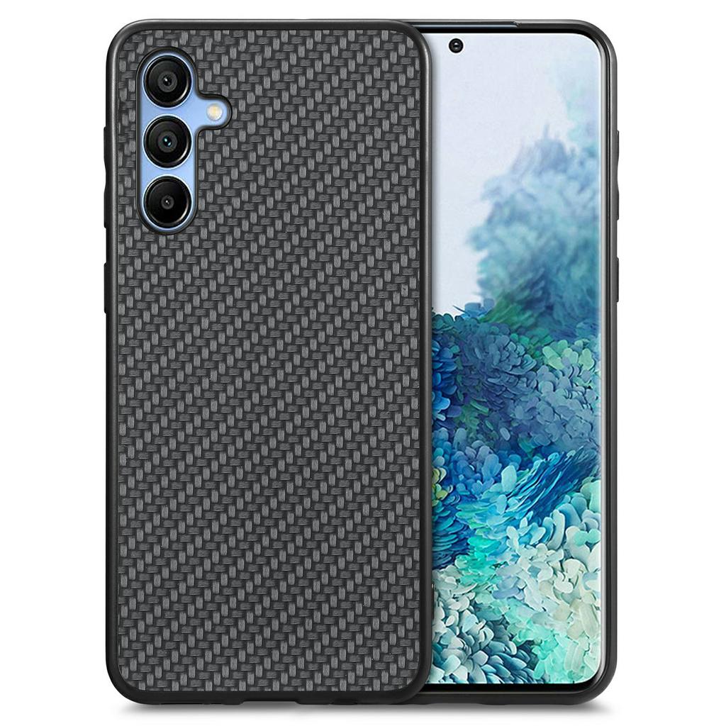 For Samsung Galaxy A16 4G/5G Case Carbon Fiber Texture PU+PC+TPU Phone Cover