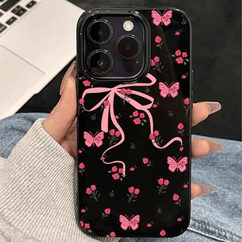 Мягкий чехол в форме розового банта для Apple iPhone 17 Pro Max, Нишевый чехол для iPhone 16, 14 и 13
