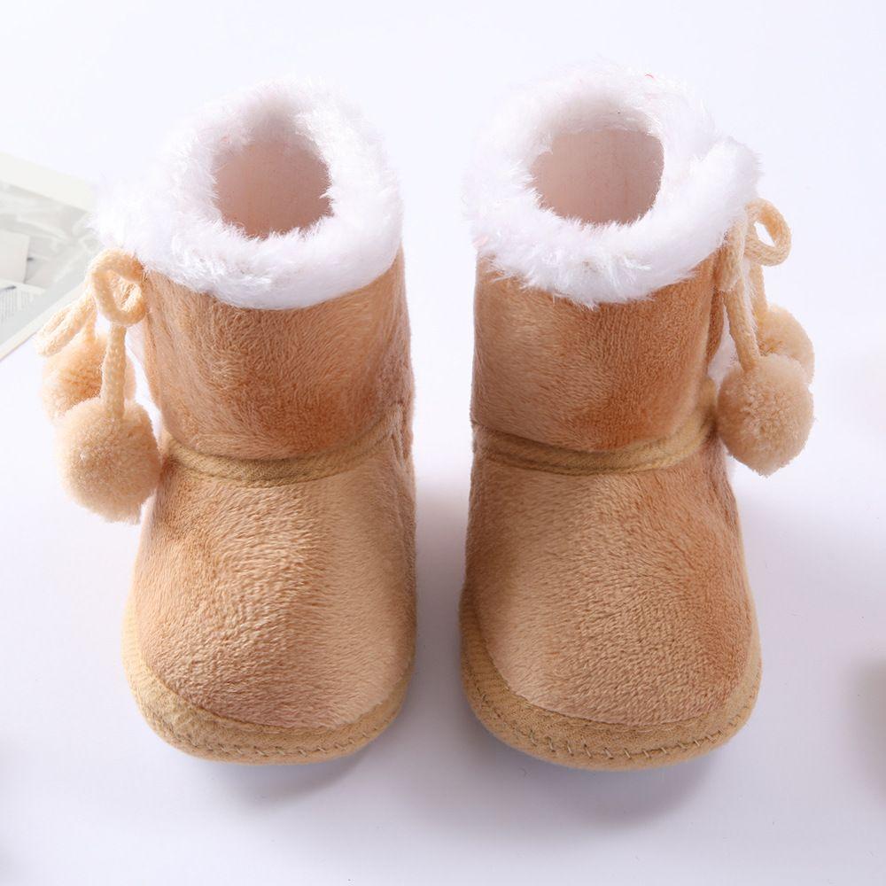 Casual Anti Skid Bottom Baby Girls Boys Winter Warm Boots Plush Fur Newborn Toddler Flat Snow Boots