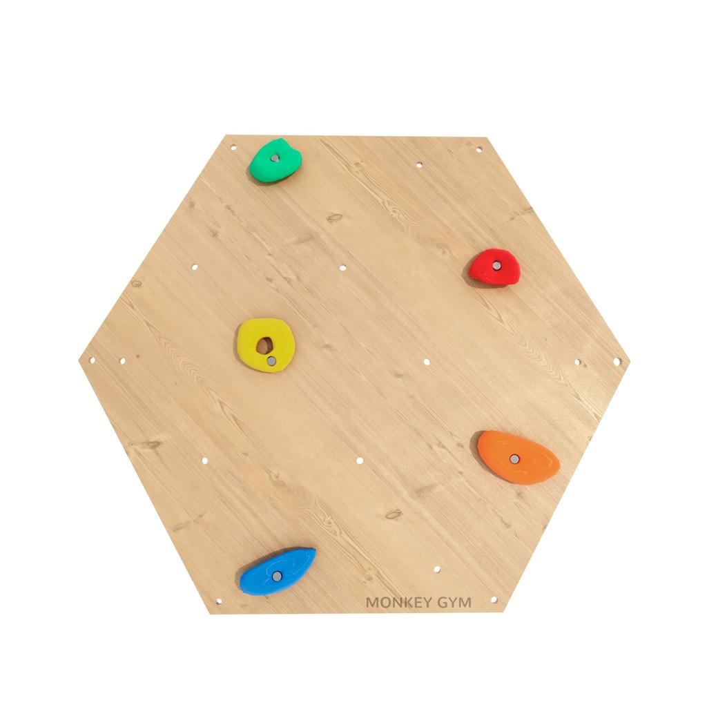 Climbing Wall Cube 1 Wood - Coloured Grips