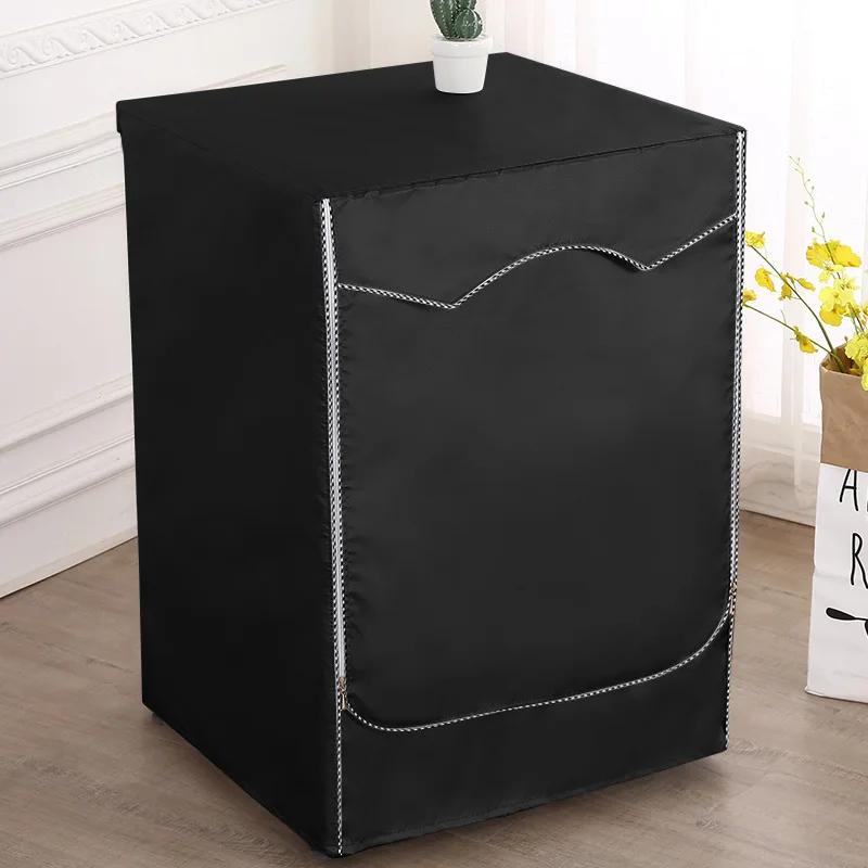 Waterproof Washing Machine Cover Automatic Roller Washer Sunscreen Dustproof Cover Protective Dryer Oxford Cloth Front Open