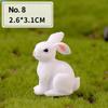 Craft Easter Decoration Resin Bunny Statue Miniature Rabbit Figurine Micro Landscape Fairy Garden