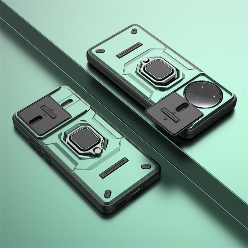 Для Xiaomi Poco F7 Pro Чехол Slide Camera Lens Чехлы Xiaomi Poco F7 Pro 5G Чехол Противоударный бронированный чехол для ПК для Xiaomi Poco F7 Pro