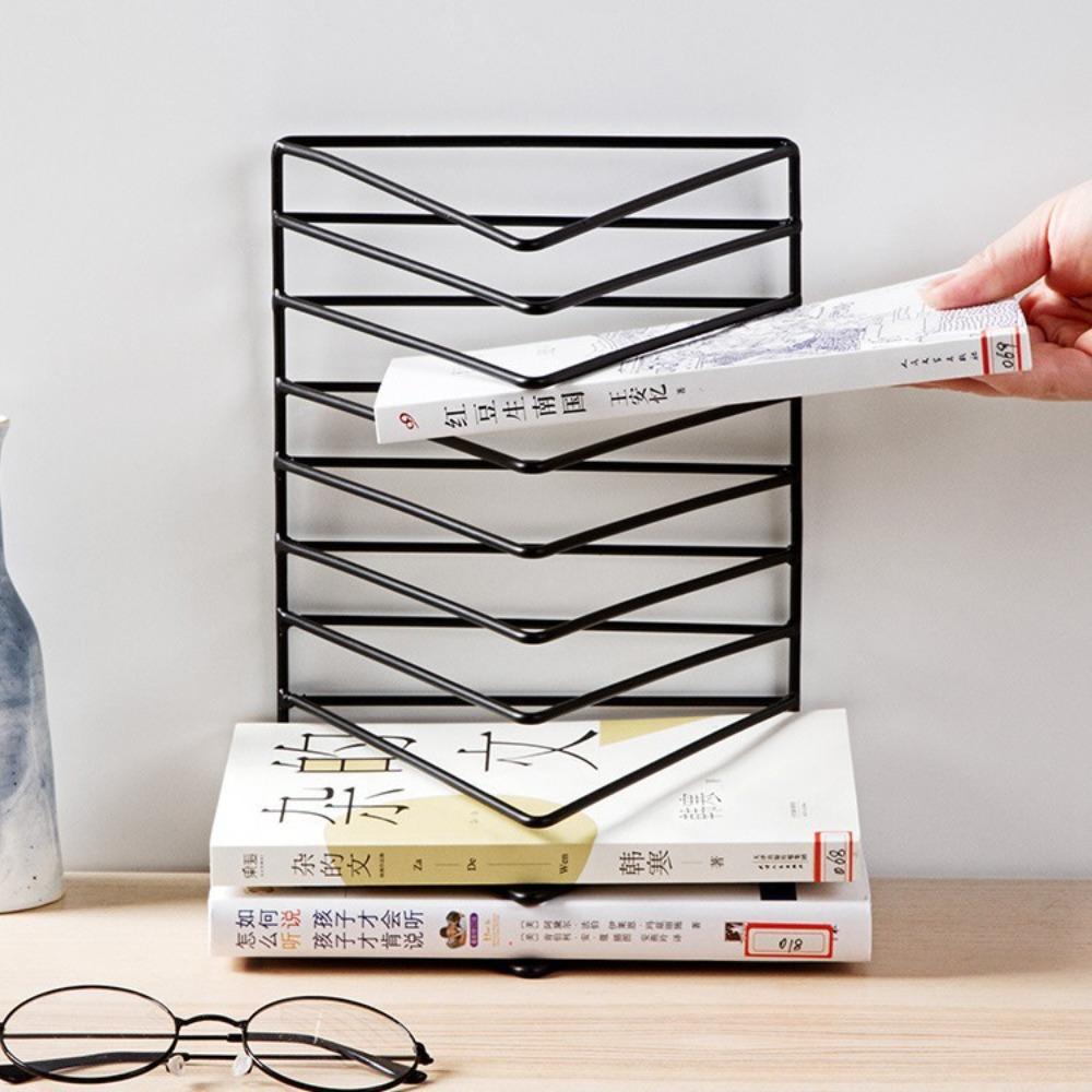Magazine Triangle Bookcase Ins Style Newspaper Holder New Desktop Magazine Storage Rack Household